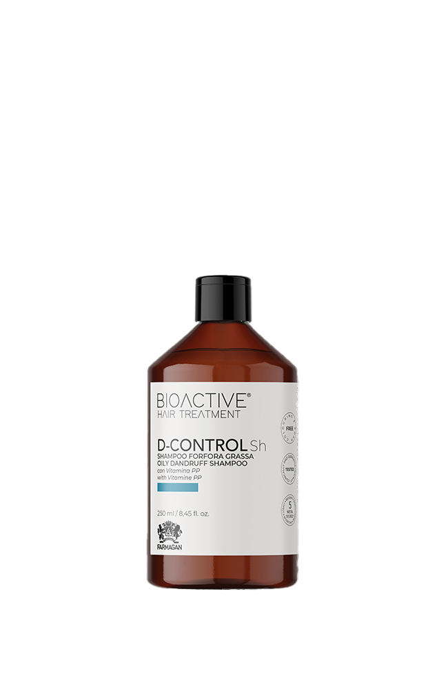 FARMAGAN Plaukų šampūnas nuo riebių pleiskanų BIOACTIVE HAIR TREATMENT D-CONTROL Sh 250 ml.