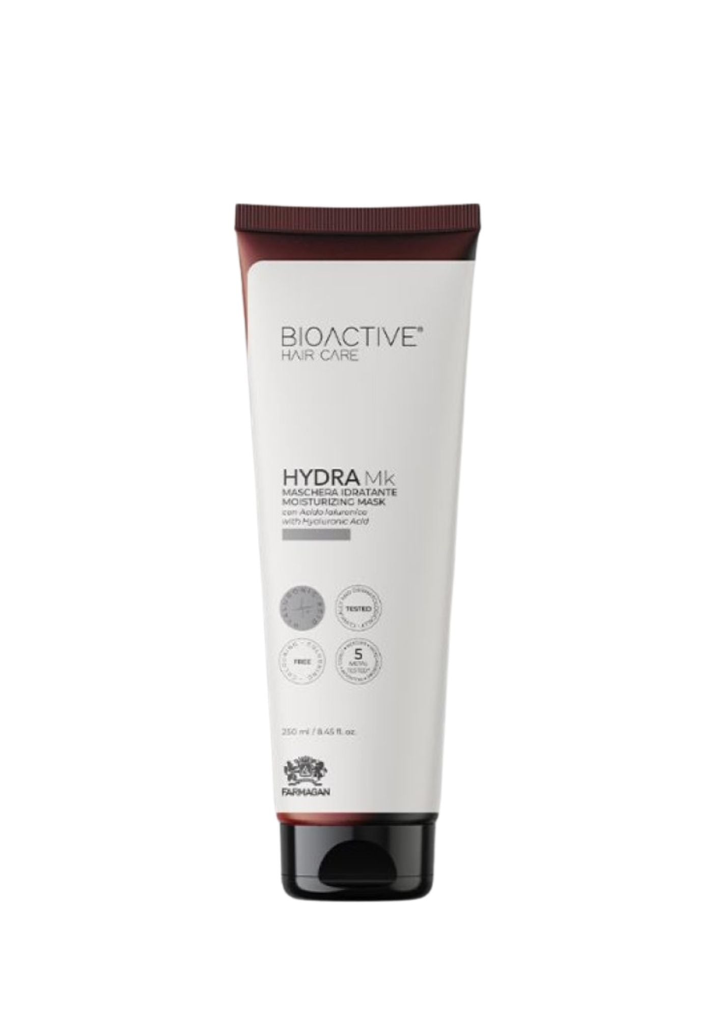 FARMAGAN Drėkinanti plaukų kaukė BIOACTIVE HAIR CARE HYDRA MK 250 ml.