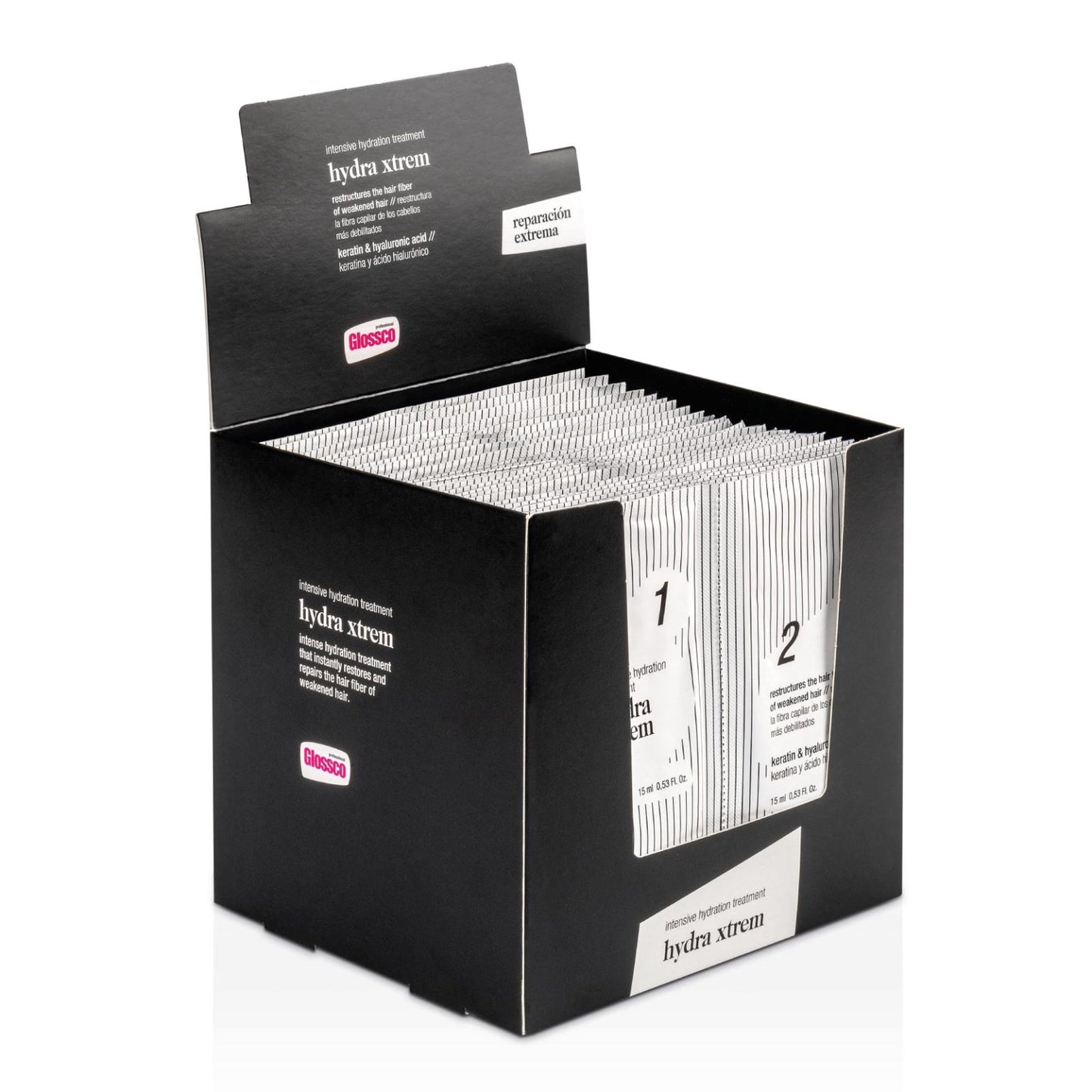 GLOSSCO Hydra EXTREM Procedūra plaukų drėkinimui 2x15ml