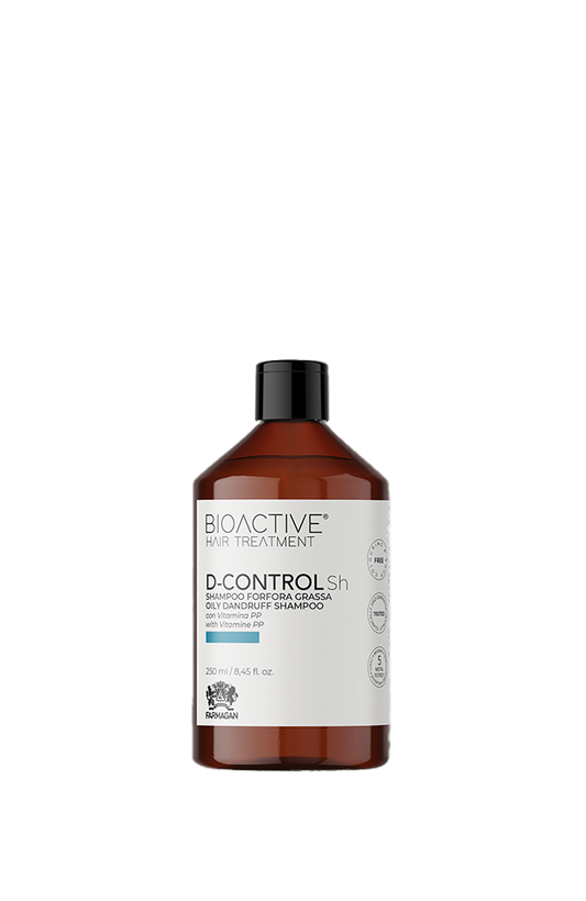 FARMAGAN Plaukų šampūnas nuo riebių pleiskanų BIOACTIVE HAIR TREATMENT D-CONTROL Sh 250 ml.