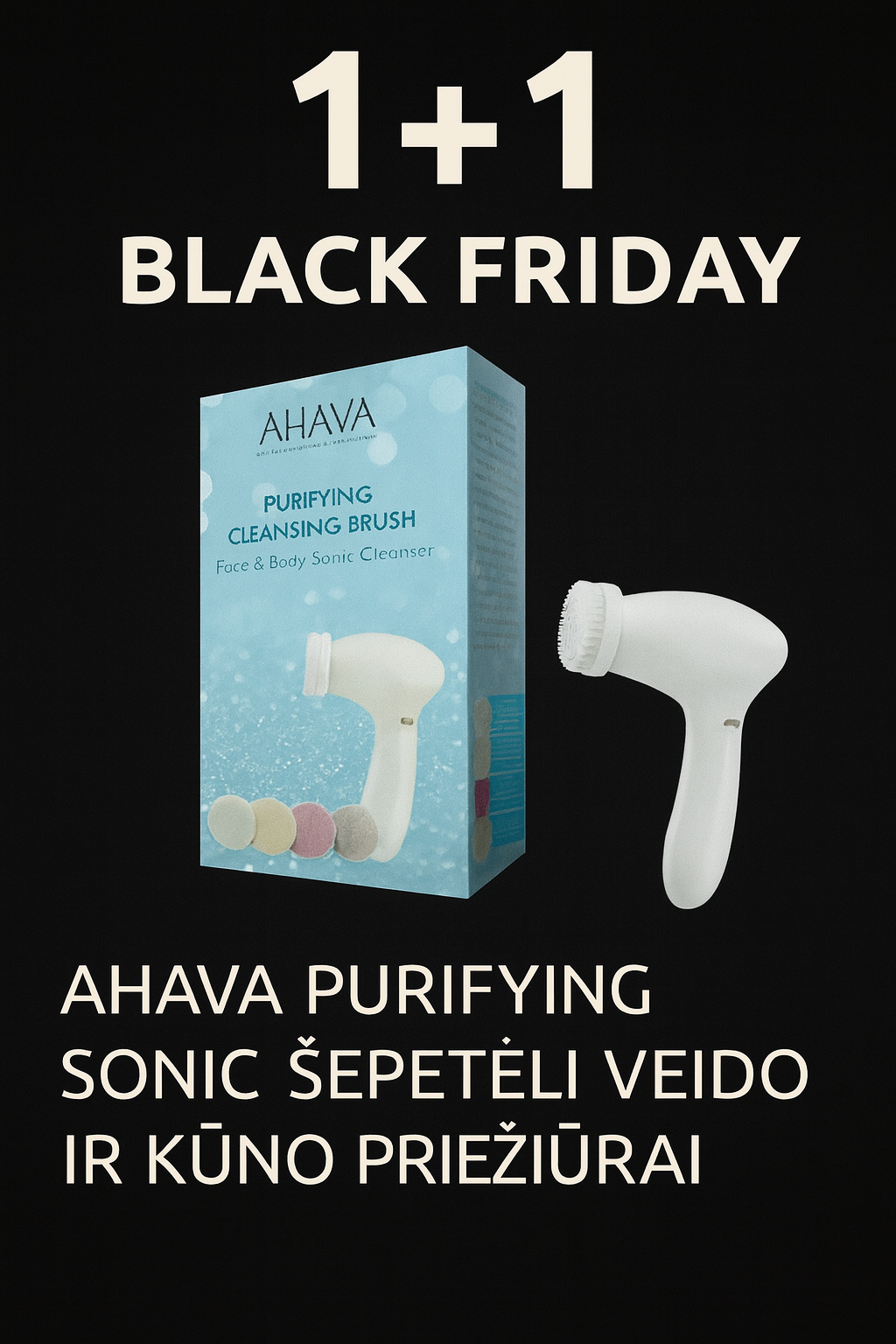 AHAVA Purifying Sonic Šepetėliai Veido ir Kūno Priežiūrai