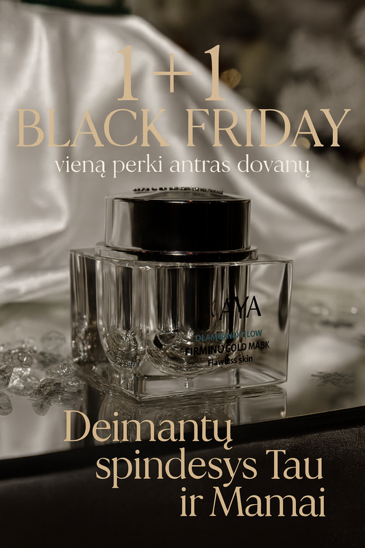 1+1 AHAVA Diamond Glow Maitinanti Kaukė, 50 ml